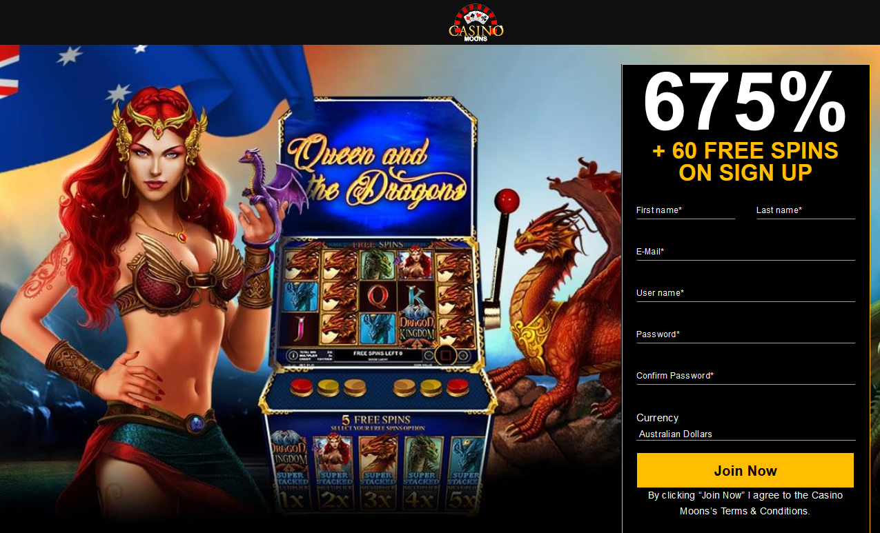 Casino Moons - 675% + 60 free spins Dragon Kingdoms