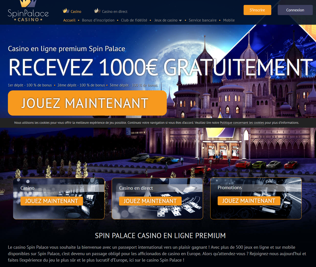 Casino en ligne Spin Palace | Réclamez votre bonus lucratif pour nouveau joueur Casino en ligne Spin Palace | Réclamez votre bonus lucratif pour nouveau joueur