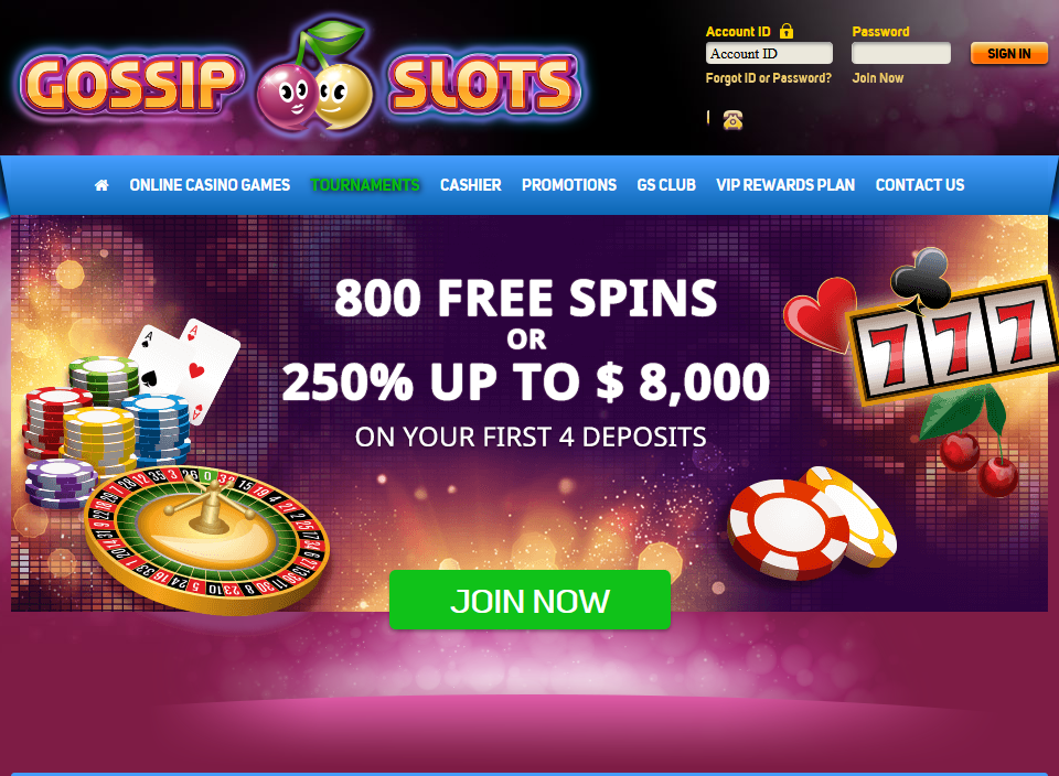 Gossip Slots - 800 Free Spins