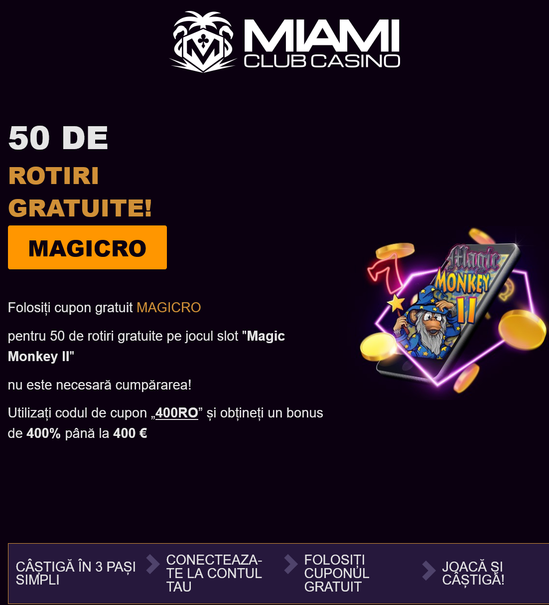 Miami Club 50
                                Free Spins